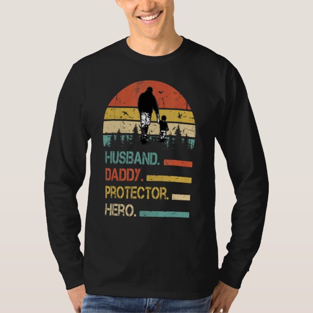 Make pappa Protector Hero Fars dag for Pappa T Shirt (Framsida)