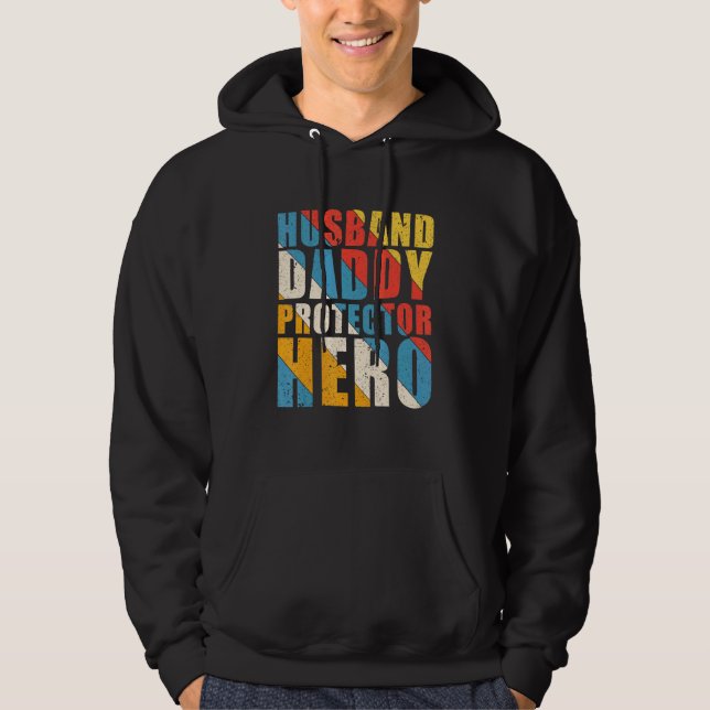 Make pappa Protector Hero Fars dag Ge for Hoodie (Framsida)