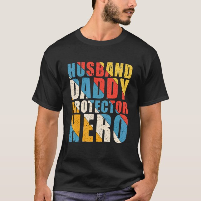 Make pappa Protector Hero Fars dag Ge for T Shirt (Framsida)
