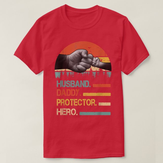 Make pappa Protector Hero Fars dag Gift for  T Shirt (Design framsida)