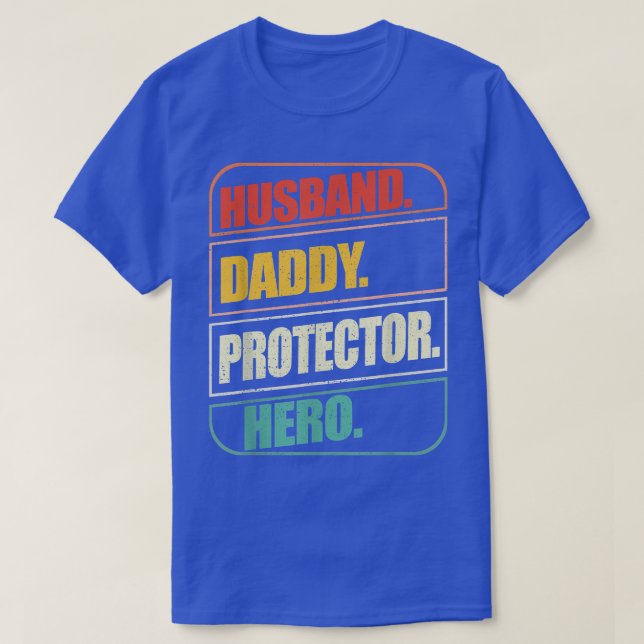 Make pappa Protector Hero Fars dag Gift Pappa T Shirt (Design framsida)