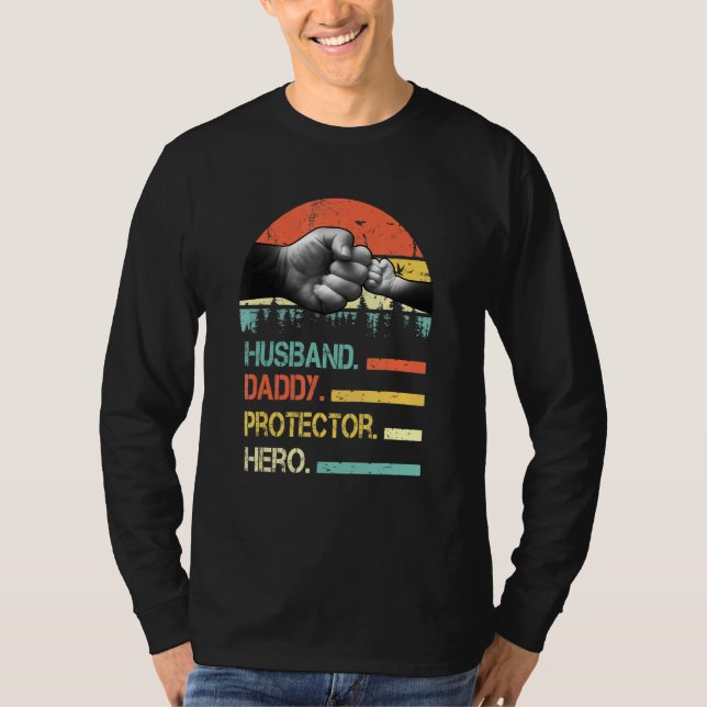 Make pappa Protector Hero Fars dag Gift T Shirt (Framsida)