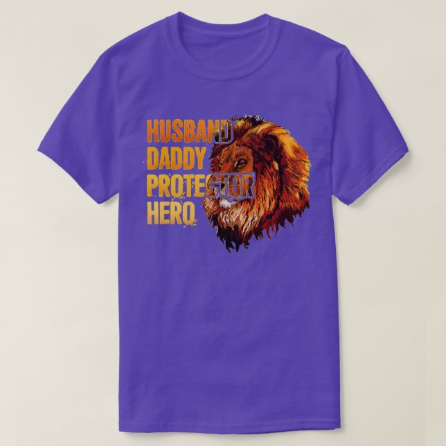 Make Pappa Protector Hero Fars dag Lejonare Kin T Shirt (Design framsida)