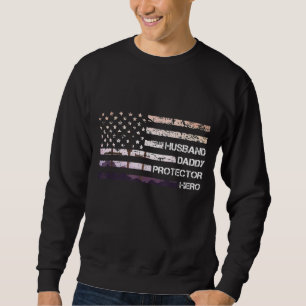 Make pappa Protector Hero Fars dag Pappa Gift Lång Ärmad Tröja