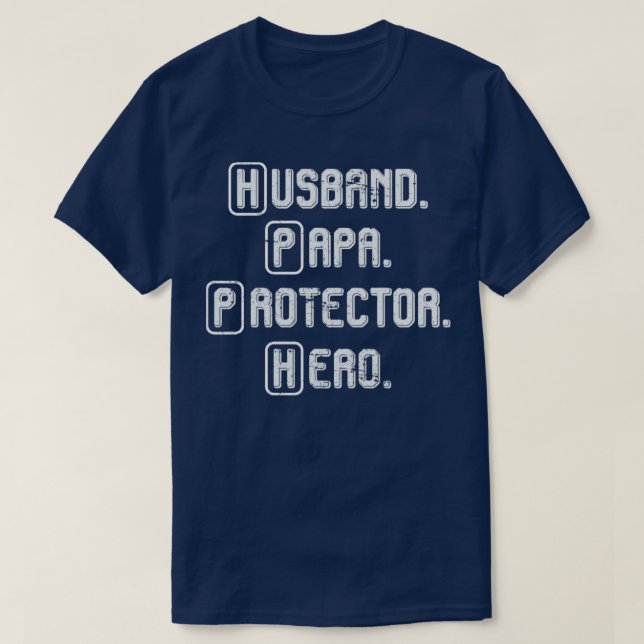 Make Pappa Protector Hero Fars dag T Shirt (Design framsida)