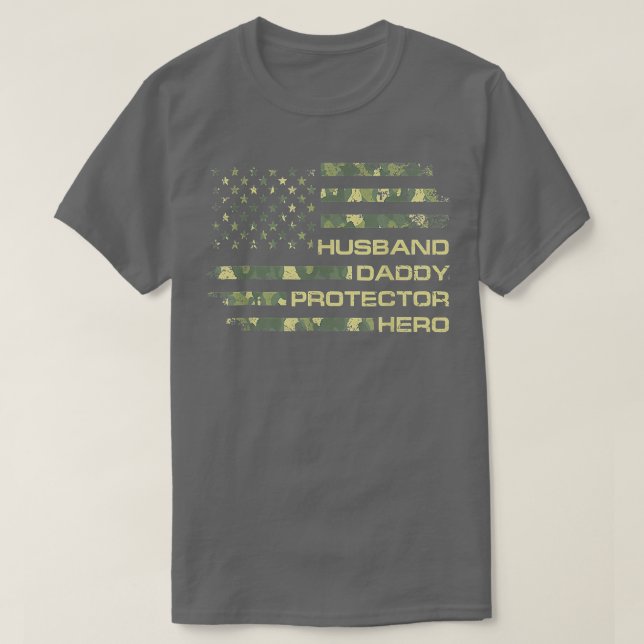 Make Pappa Protector Hero Lycklig Fars dag Fl T Shirt (Design framsida)