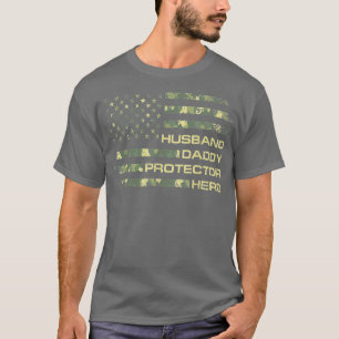 Make Pappa Protector Hero Lycklig Fars dag Fl T Shirt