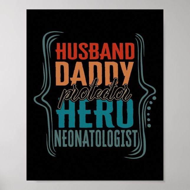 Make pappa Protector Hero Neonatolog Poster (Framsidan)