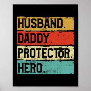 Make pappa Protector Hero Veteran Fars dag Poster