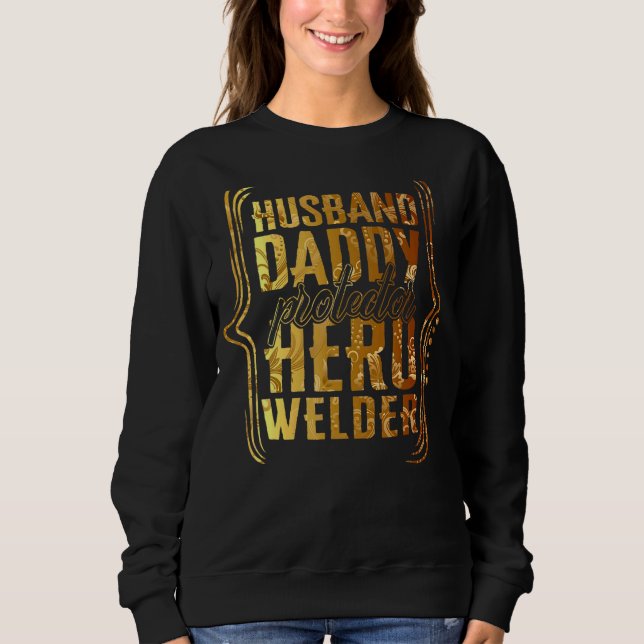 Make pappa Protector Hero Welder Tie Dye Golden T Shirt (Framsida)