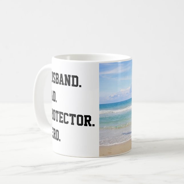 Make, Pappa, protektor, Hero Fars dag Foto Kaffemugg (Framsida vänster)