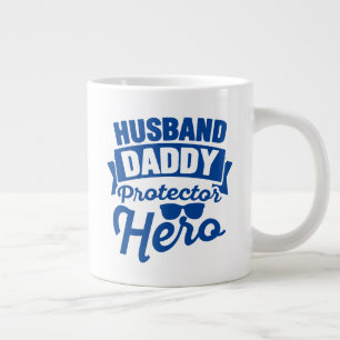 Make.Pappa. Skyddare. Hero. Jumbo Mugg
