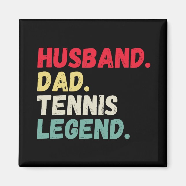 Make pappa tennislegend vintage retro lustigt magnet (Framsidan)