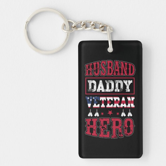 Make, pappa, veteran, Hero Nyckelring (Framsidan)