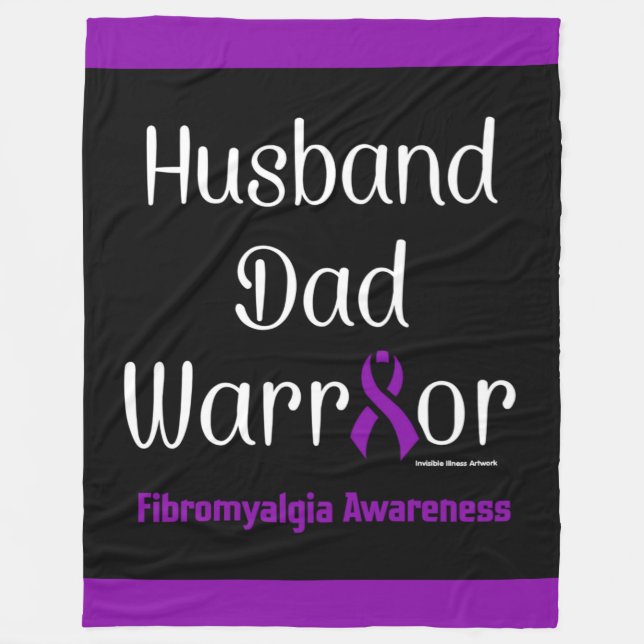 Make Pappa Warrior...Fibro Fleecefilt (Framsidan)