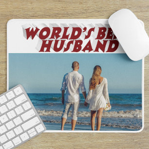 Make Photo med burgundtext Musmatta
