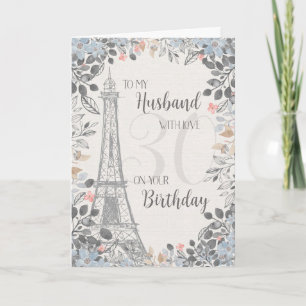 Make Romantic 30års födelsedag Eiffel Torn Kort