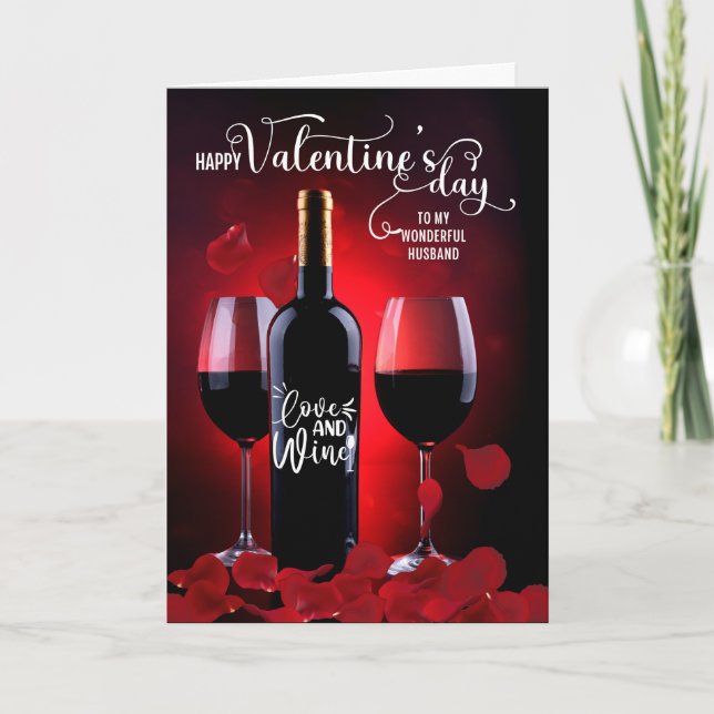 Make Romantic Ro Petals Vin Alla hjärtans dag Helgkort (Framsida)