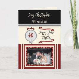 Make ruby 40-årsjubileum, svartkrämfoto kort