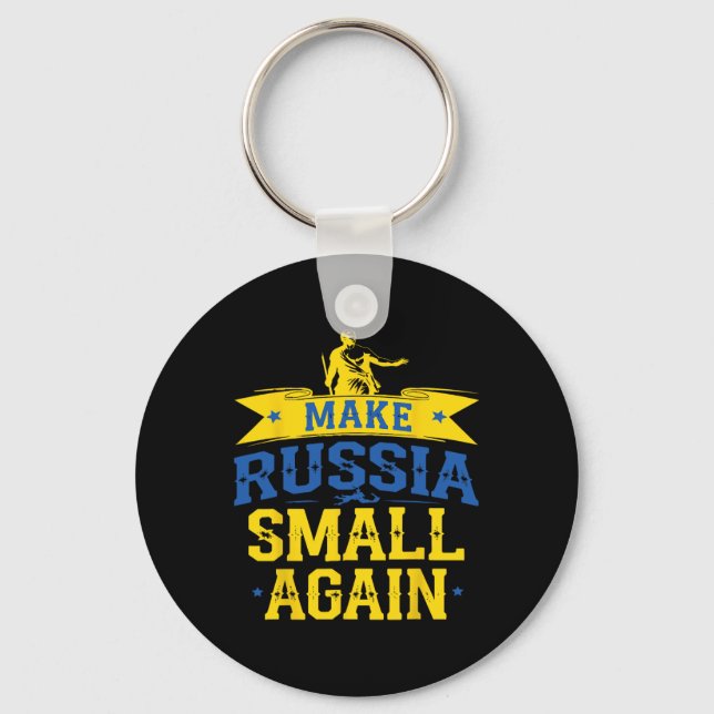 Make Russia Small Again – Funny Ukraine-inspired S Nyckelring (Framsida)