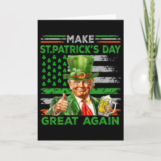 Make Saint St Patrick's Day Great Again Flag Funny Kort