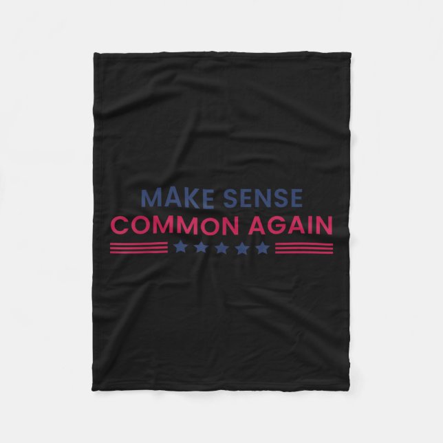 Make Sense Common Again Funny Quote  Fleecefilt (Framsidan)