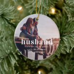 Make | Sentimental Photo Keepsakjulen Julgransprydnad Keramik<br><div class="desc">Fira kärlek och de minnen du har delat med Make Sentimental Photo Keepie jul Ceramic Ornament. Med den här anpassningsbarnas prydnadsföremål får du en favoritbild med make och skapar den som en oförglömlig helgdag. Det är en perfekt för att hedra ditt band. Den är gjord av premiumkeramik och erbjuder ett...</div>