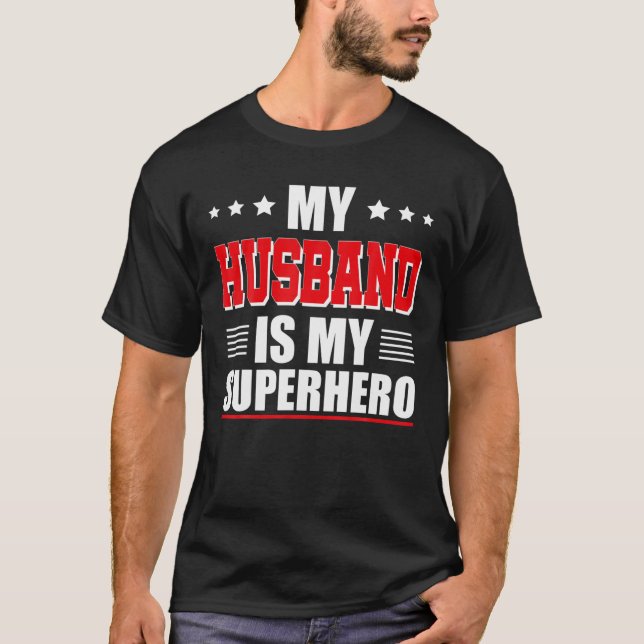 Make superhjälte min Make är min superhjälte Shi T Shirt (Framsida)