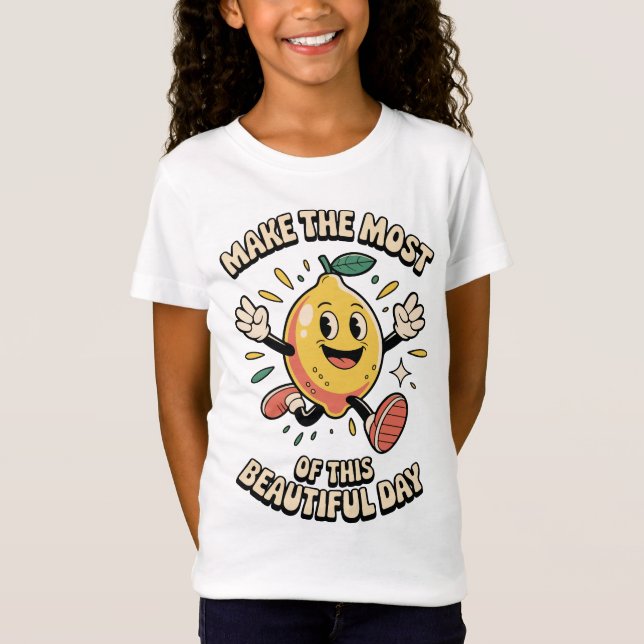Make the Most – Lemon Fun Day Children's T Shirt (Framsida)