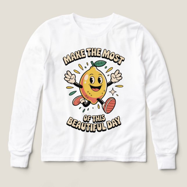 Make the Most – Lemon Fun Day Children's T Shirt (Design framsida)