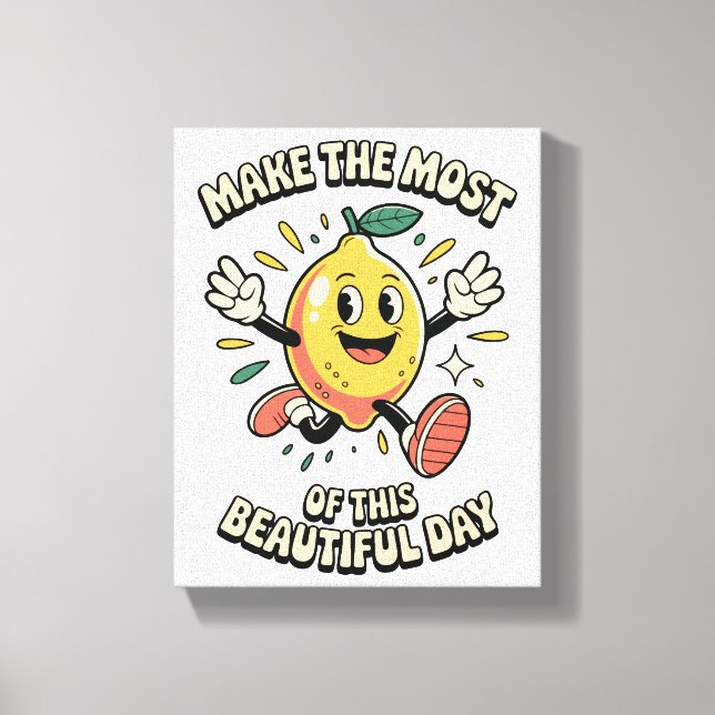 Make the Most – Lemon Poster Art Canvastryck (Framsida)