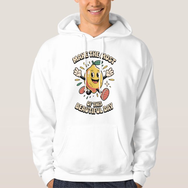 Make the Most – Lemon Power Men's Hoodie (Framsida)