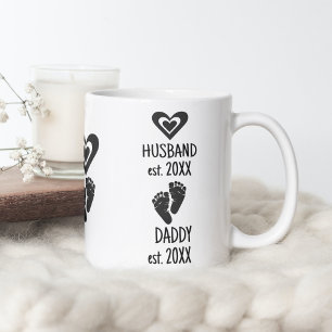 Make till pappa Ny pappa Datum Cute Baby Feure Hea Kaffemugg