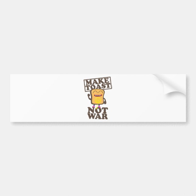 Make Toast not War Bildekal (Framsidan)