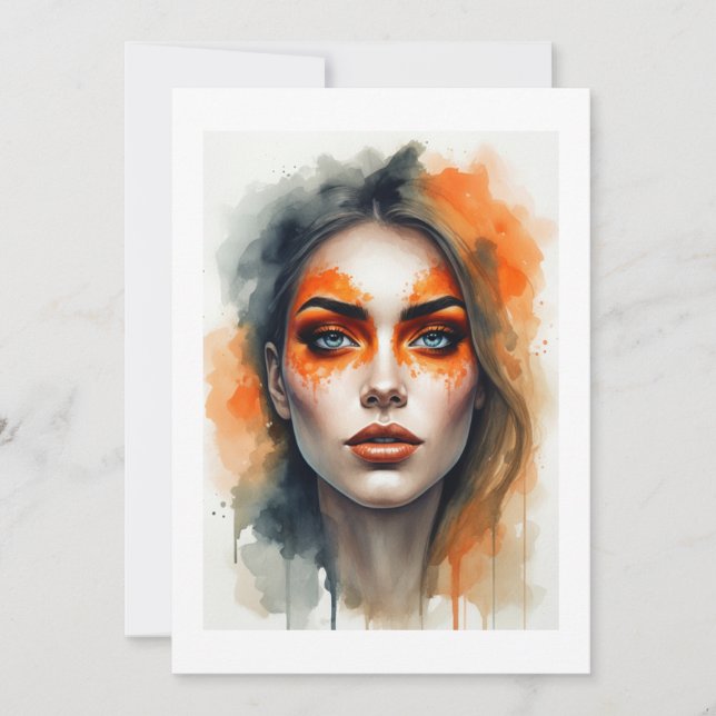 make up orange inbjudningar (Framsida)