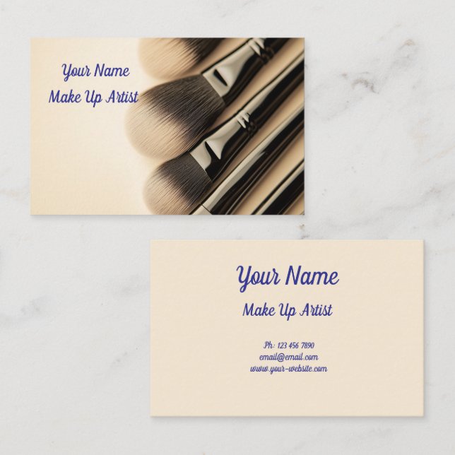 Make up visitkort (Fram/baksida)