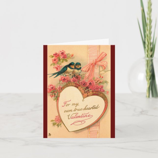 Make Valentine Bluebirds Card Helgkort (Framsida)