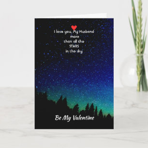 Make Valentine kärlek du mer än alla stjärnor Helgkort