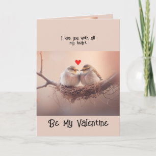 Make Valentine Kärlek Lovebird Bird Art Helgkort