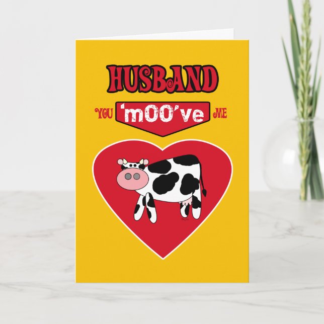 Make Valentine Rural Land Humor med kon Helgkort (Framsida)