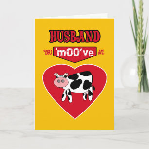 Make Valentine Rural Land Humor med kon Helgkort
