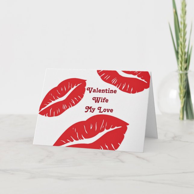 MAKE VILL BARA HA "KISSER" FÖR VALENTINS DAG HELGKORT (Framsida)