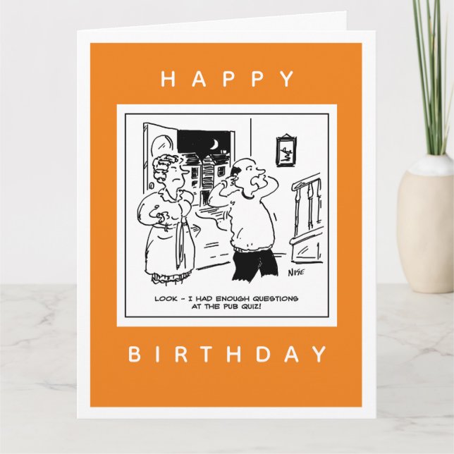 Make vill inte ha frågetecken för Tecknad Kort (Framsida)