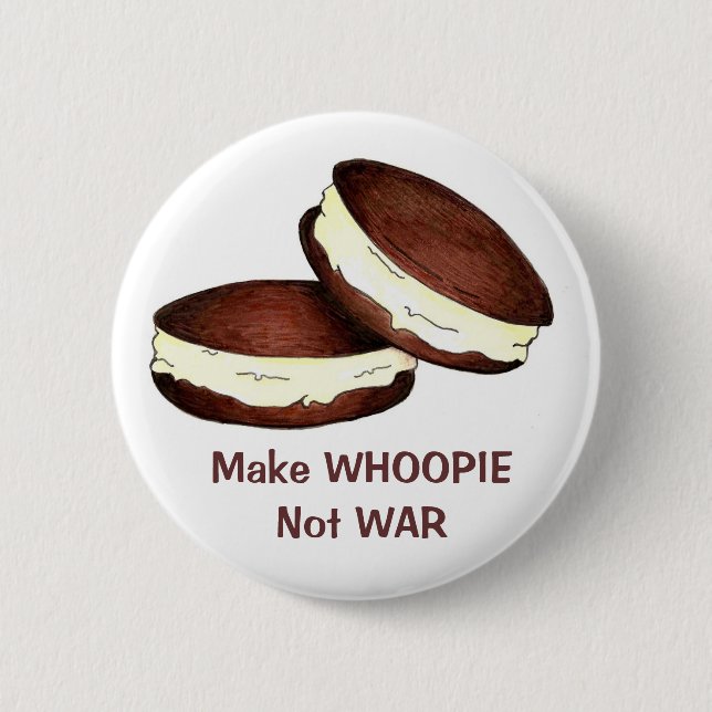 Make Whoopie Not War Whoopie Pies Peace Love Knapp (Framsida)