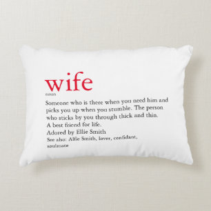 Make Wife Definition Bröllop/årsdag Prydnadskudde