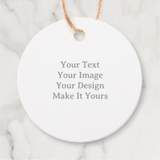 Make Your Own 2" x 2" Circle Jute Favor Tags Gåvor Etiketter