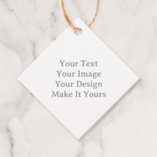Make Your Own 2" x 2" Diamond Jute Twin Favor Tags Gåvor Etiketter