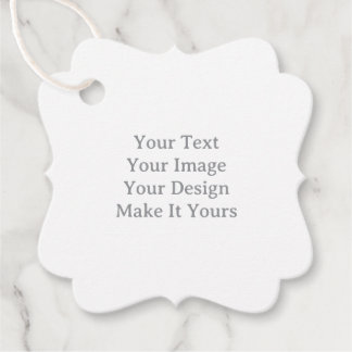 Make Your Own 2" x 2" Fancy Square Cott Favor Tags Gåvor Etiketter
