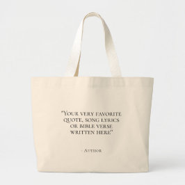 Make your own DIY Custom quote Jumbo Tygkasse