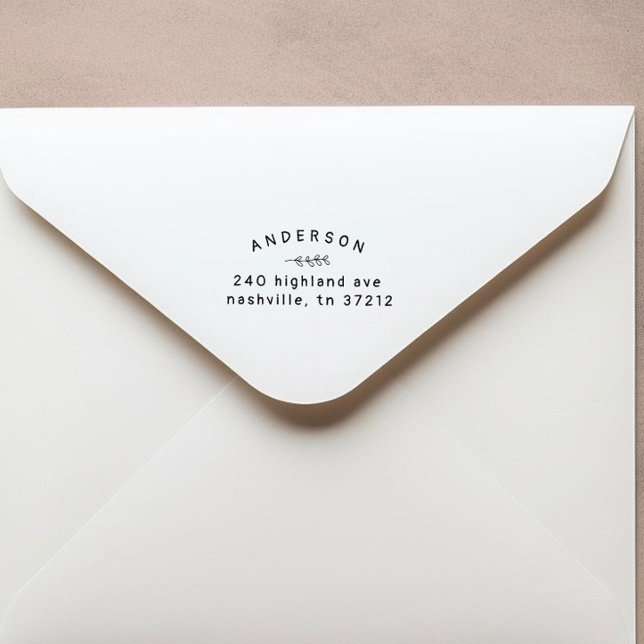 Make Your Own Handwritten Botanical Return Address Stämpel (Skapare uppladdad)